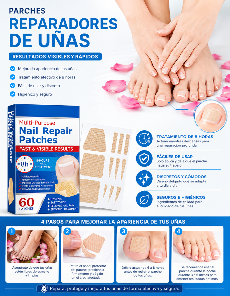 Parches antihongos para uñas (60 unidades)
