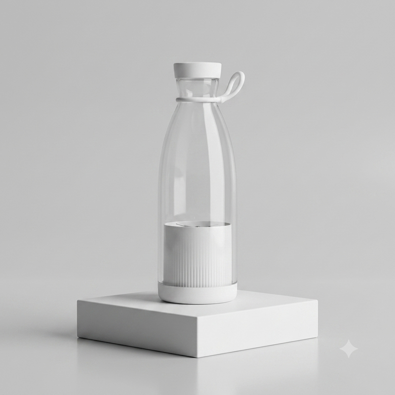Mini liquidificador portátil de copo branco