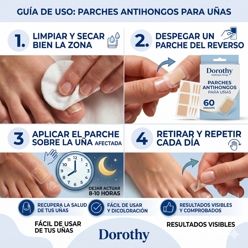 Parches antihongos para uñas (60 unidades)