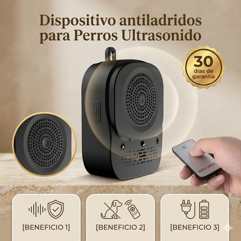 Dispositivo antiladridos para Perros Ultrasonido